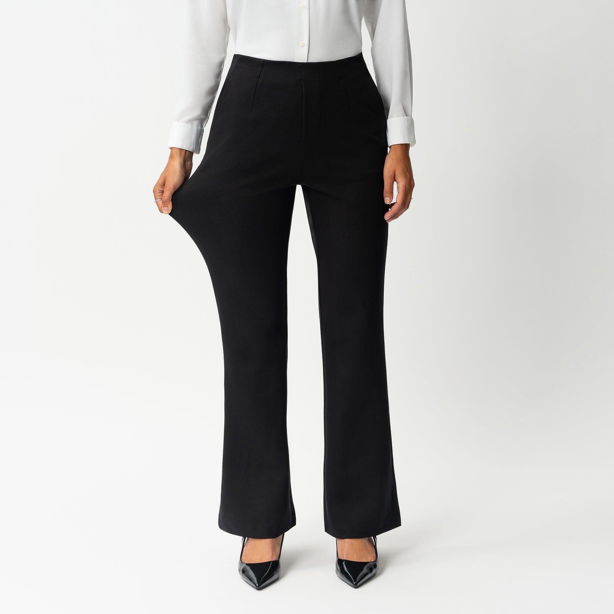 Tailored Ponte Bootcut Trouser - Ninepine