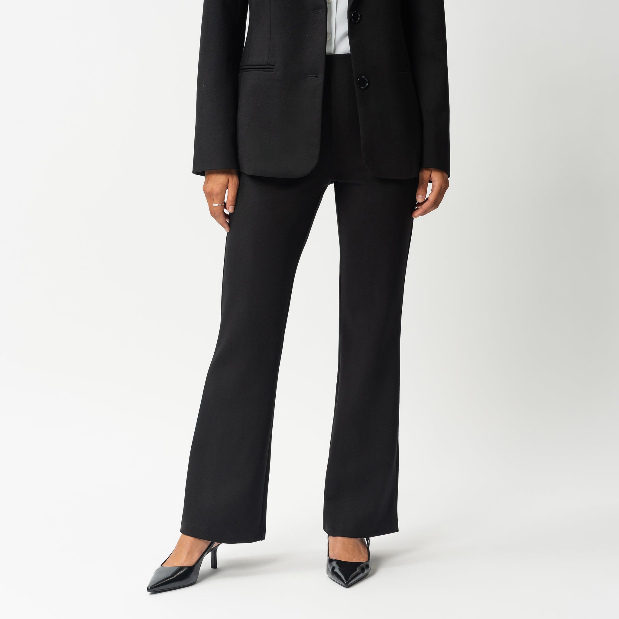 Tailored Ponte Bootcut Trouser - Ninepine