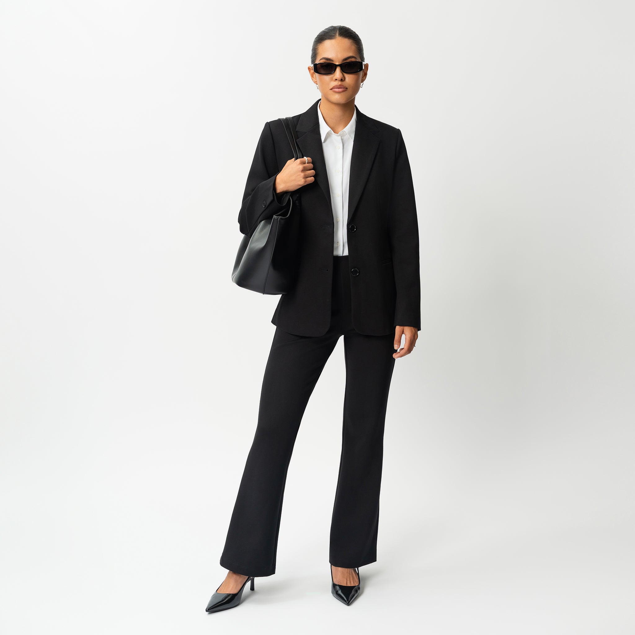 Tailored Ponte Bootcut Trouser - Ninepine