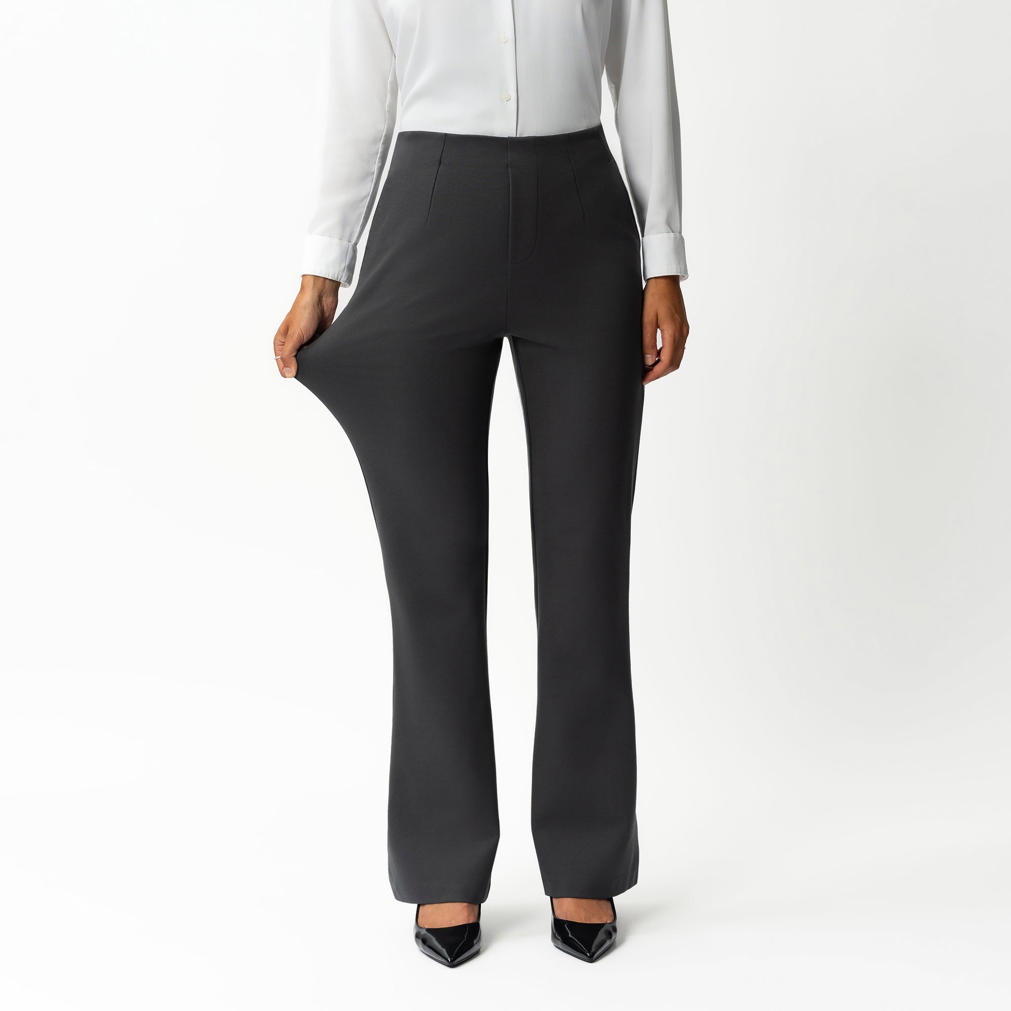 Tailored Ponte Bootcut Trouser - Ninepine