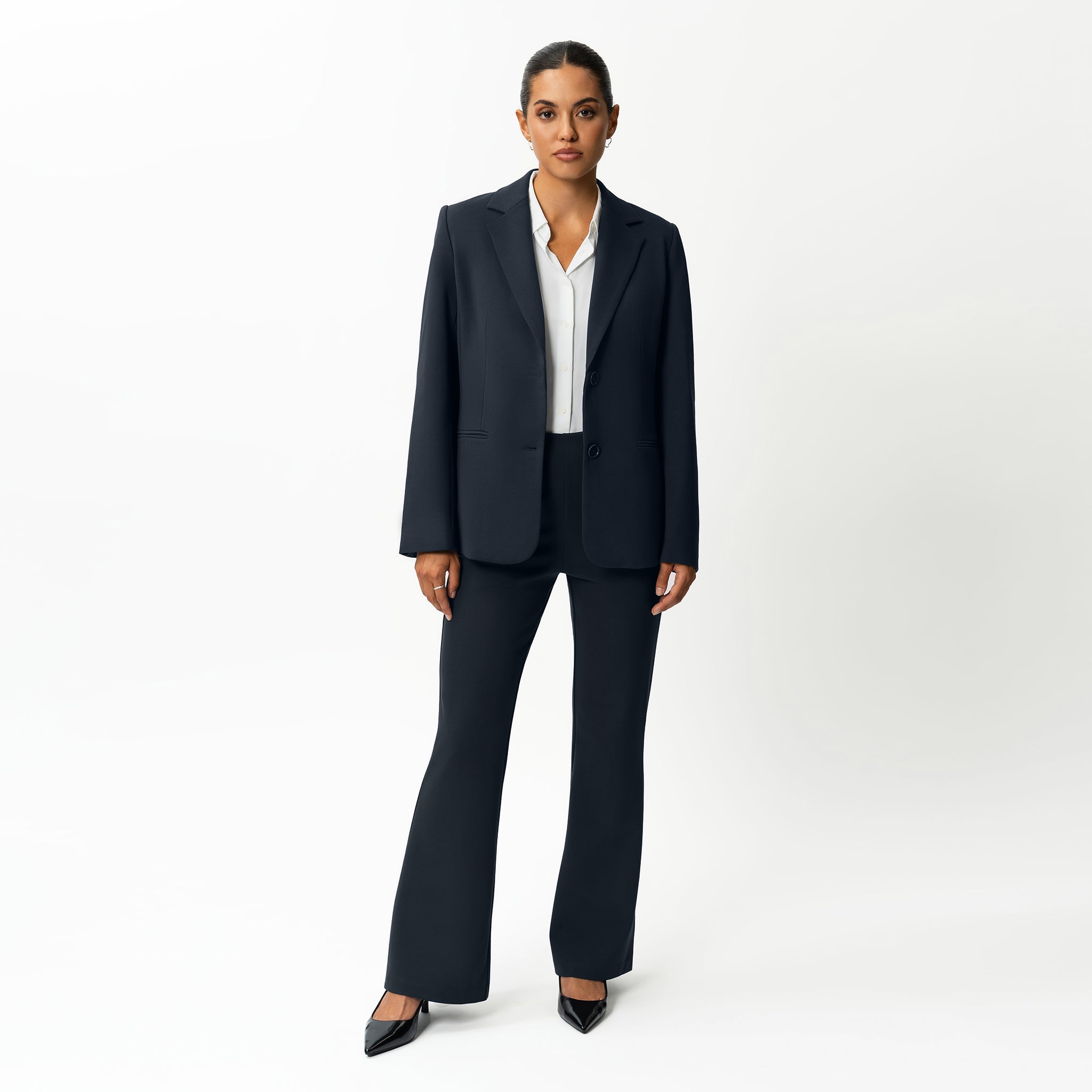 Tailored Ponte Bootcut Trouser - Ninepine