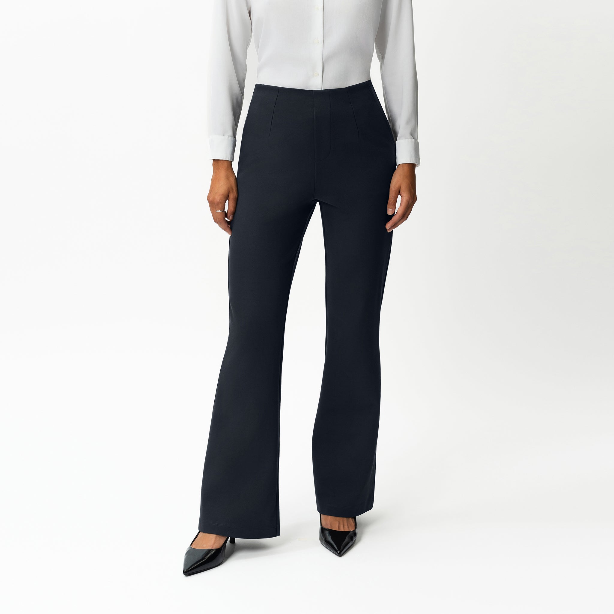 Tailored Ponte Bootcut Trouser - Ninepine