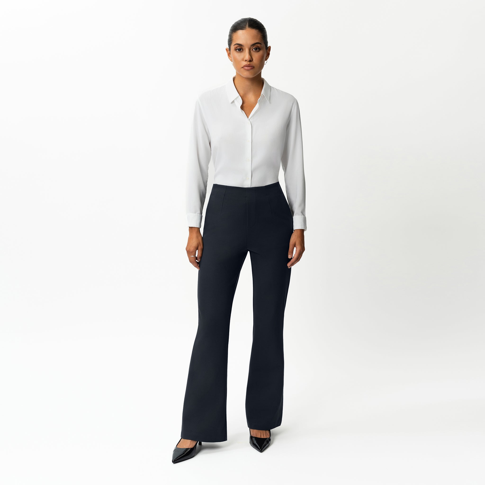 Tailored Ponte Bootcut Trouser - Ninepine