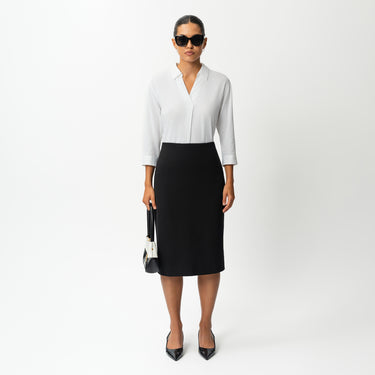 Tailored Ponte Midi Skirt - Ninepine