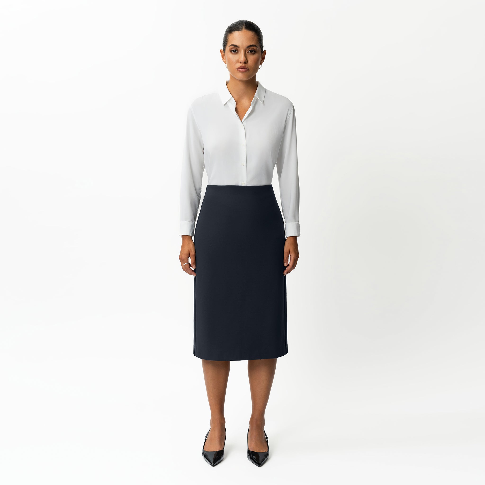 Tailored Ponte Midi Skirt - Ninepine