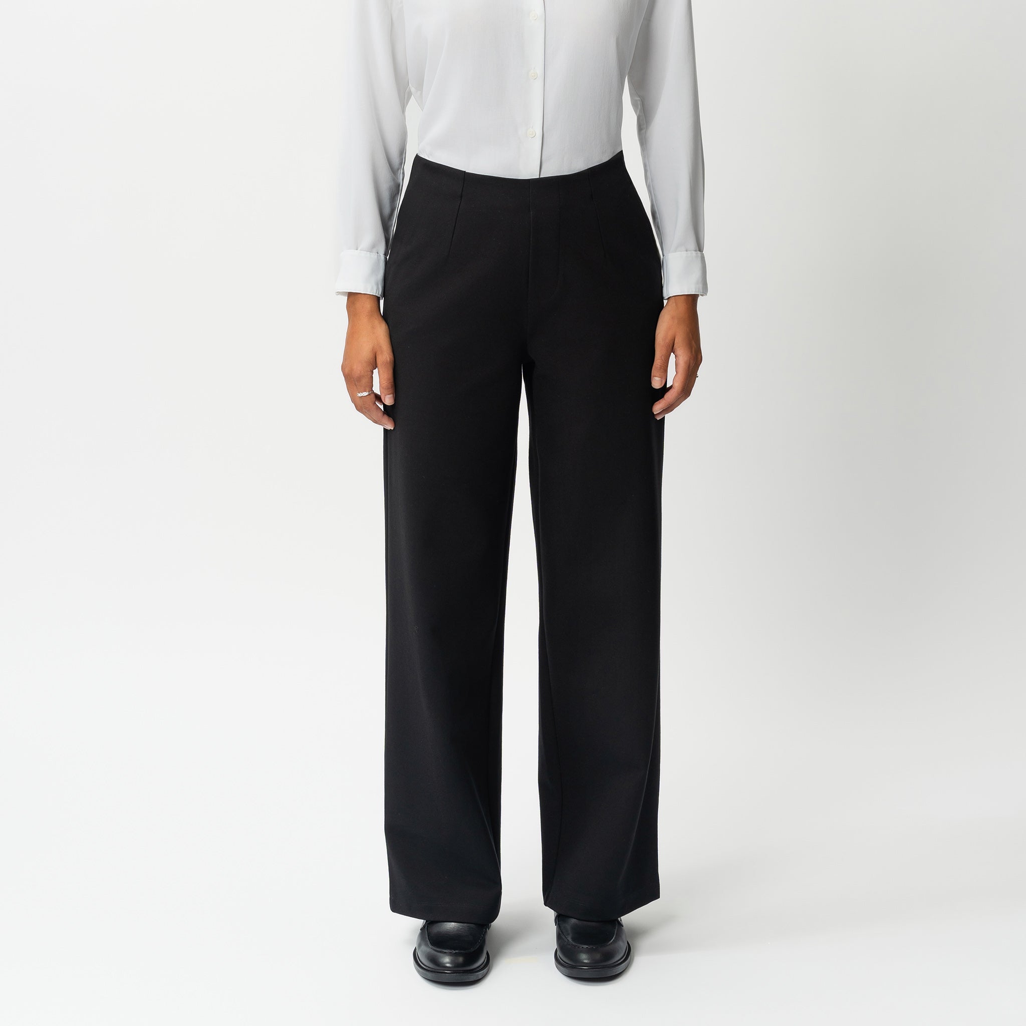 Tailored Ponte Relaxed Trouser - Ninepine