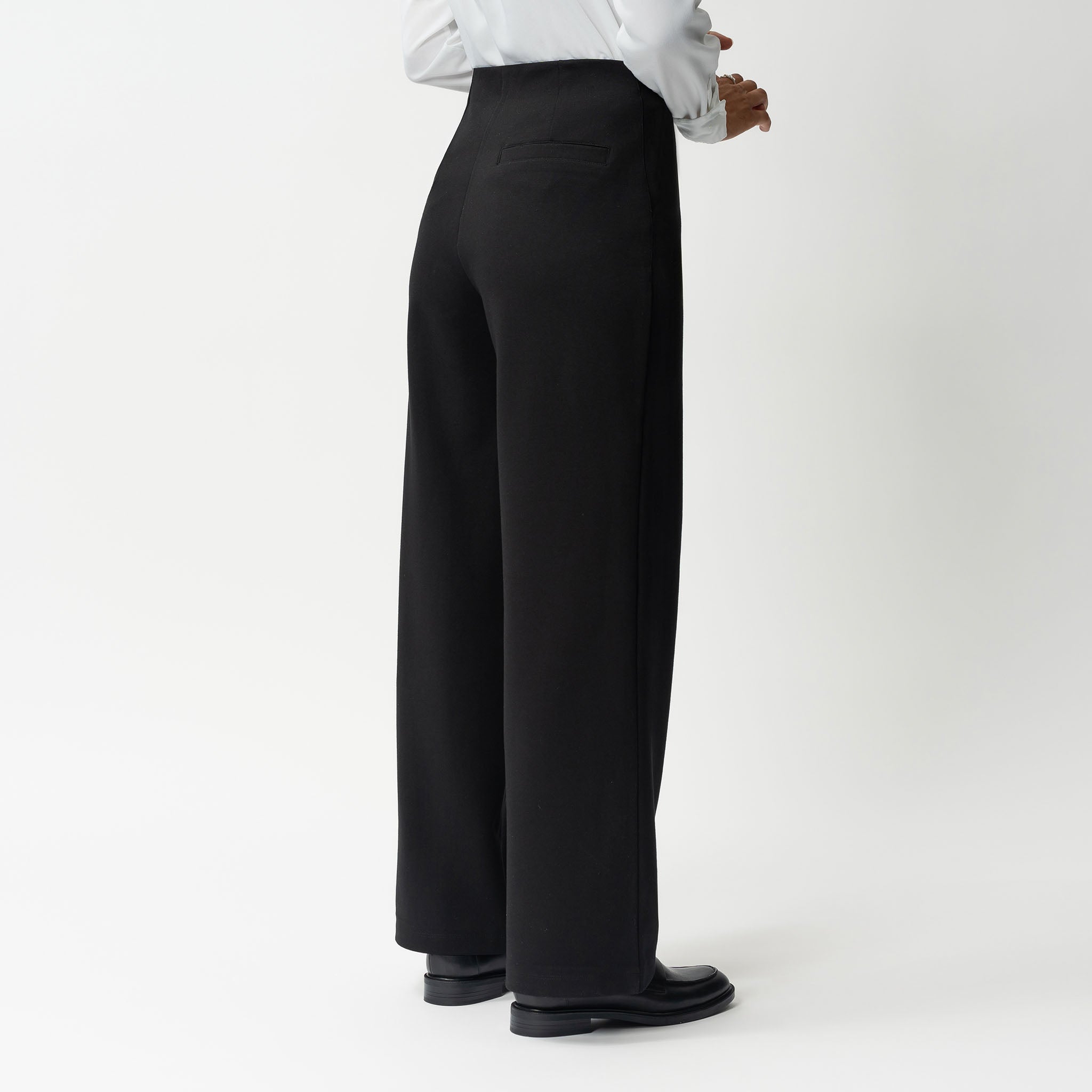 Tailored Ponte Relaxed Trouser - Ninepine
