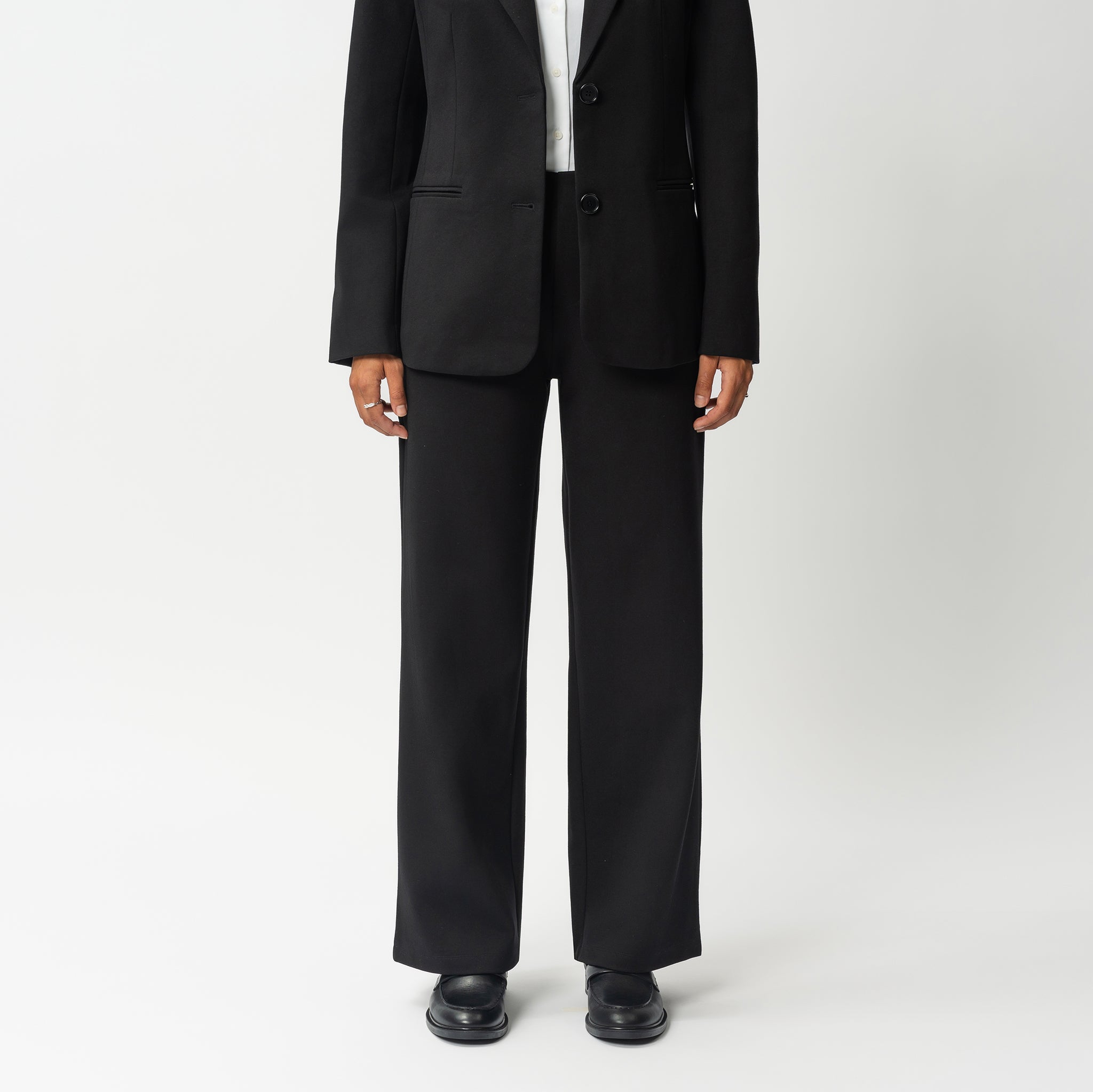 Tailored Ponte Relaxed Trouser - Ninepine
