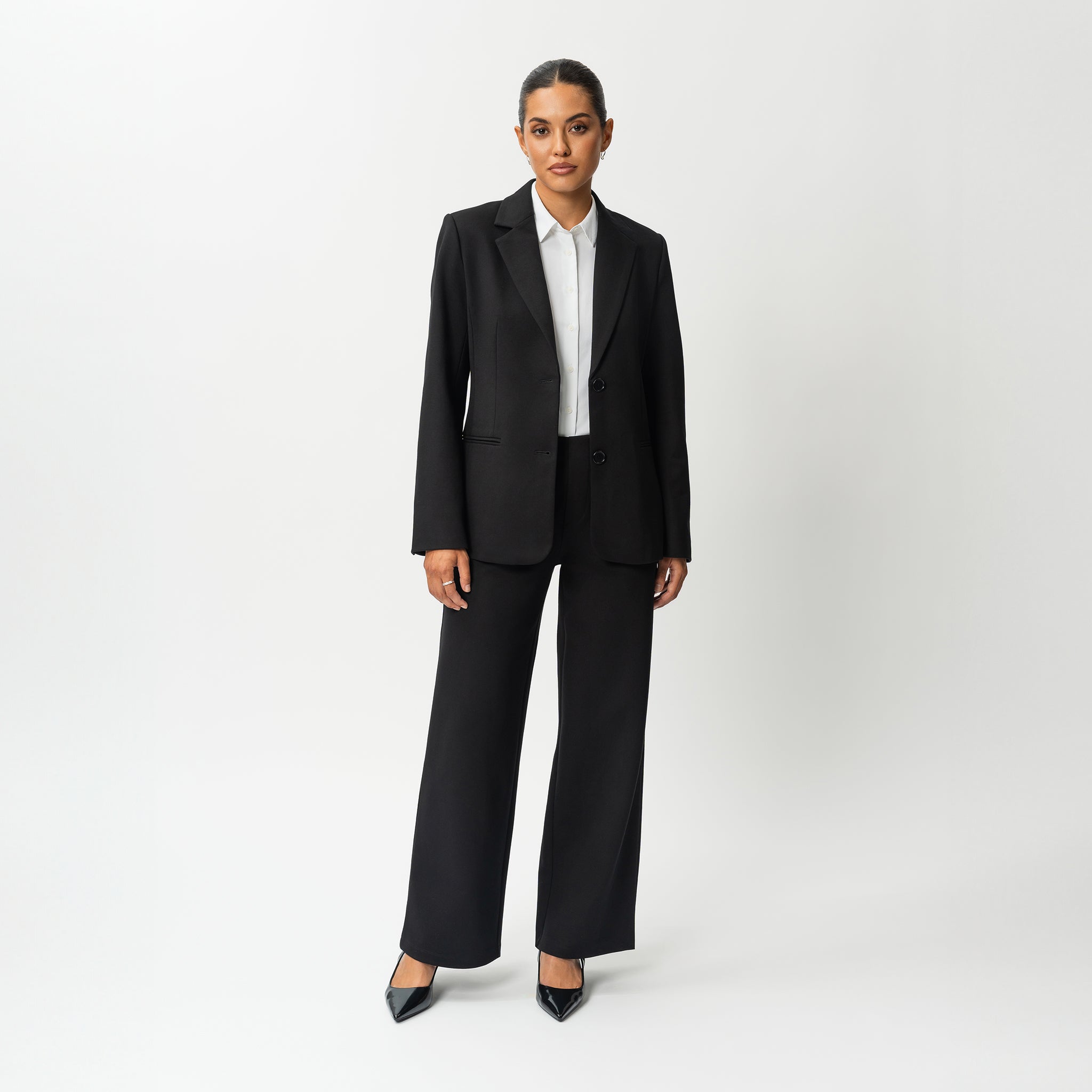 Tailored Ponte Relaxed Trouser - Ninepine