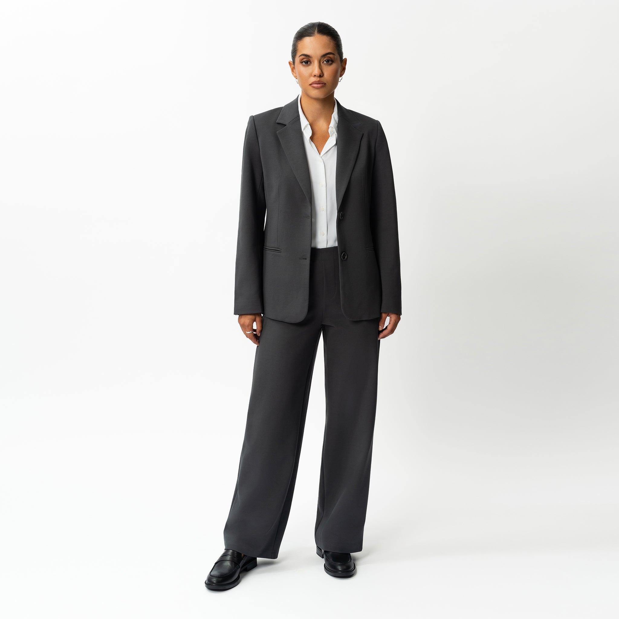 Tailored Ponte Relaxed Trouser - Ninepine