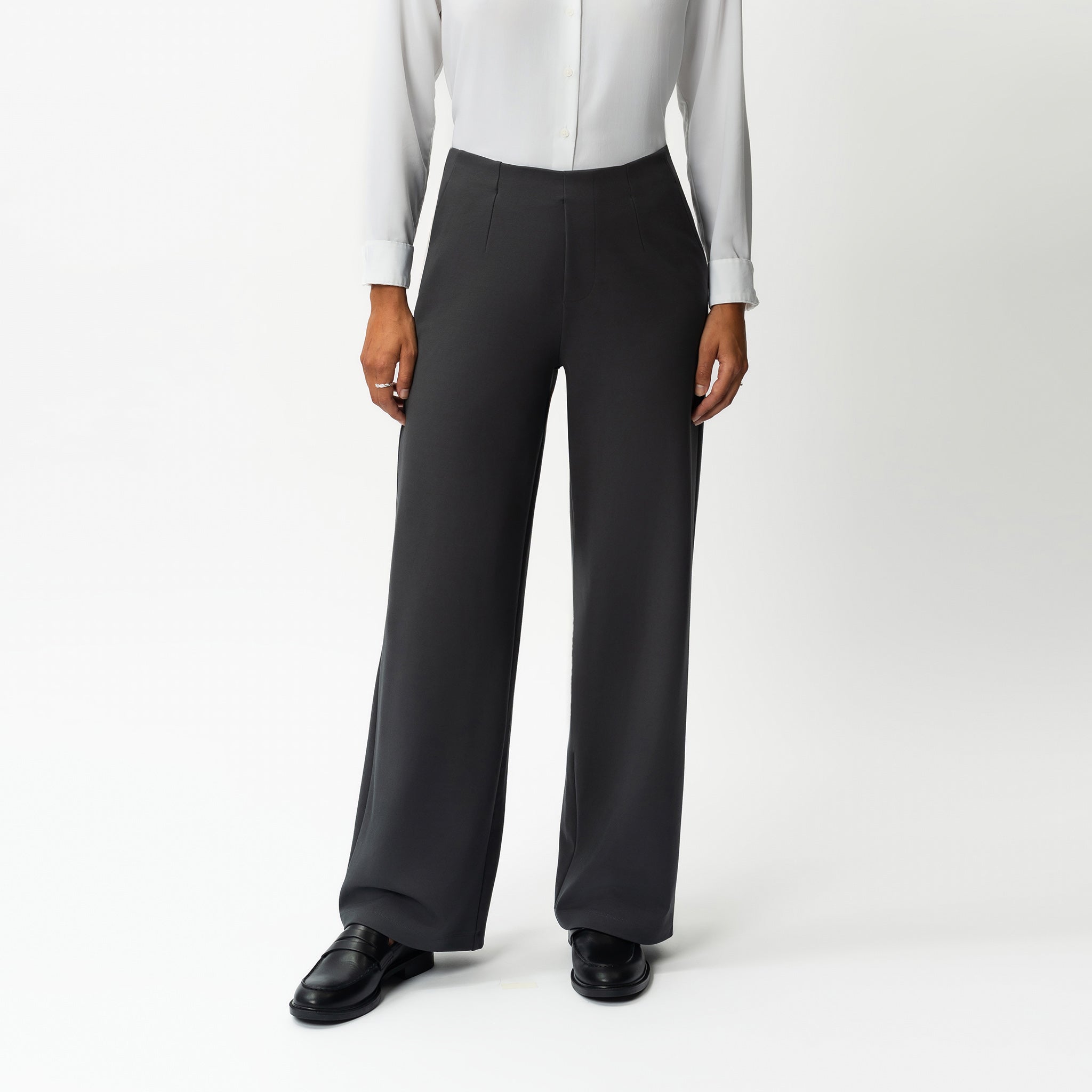 Tailored Ponte Relaxed Trouser - Ninepine