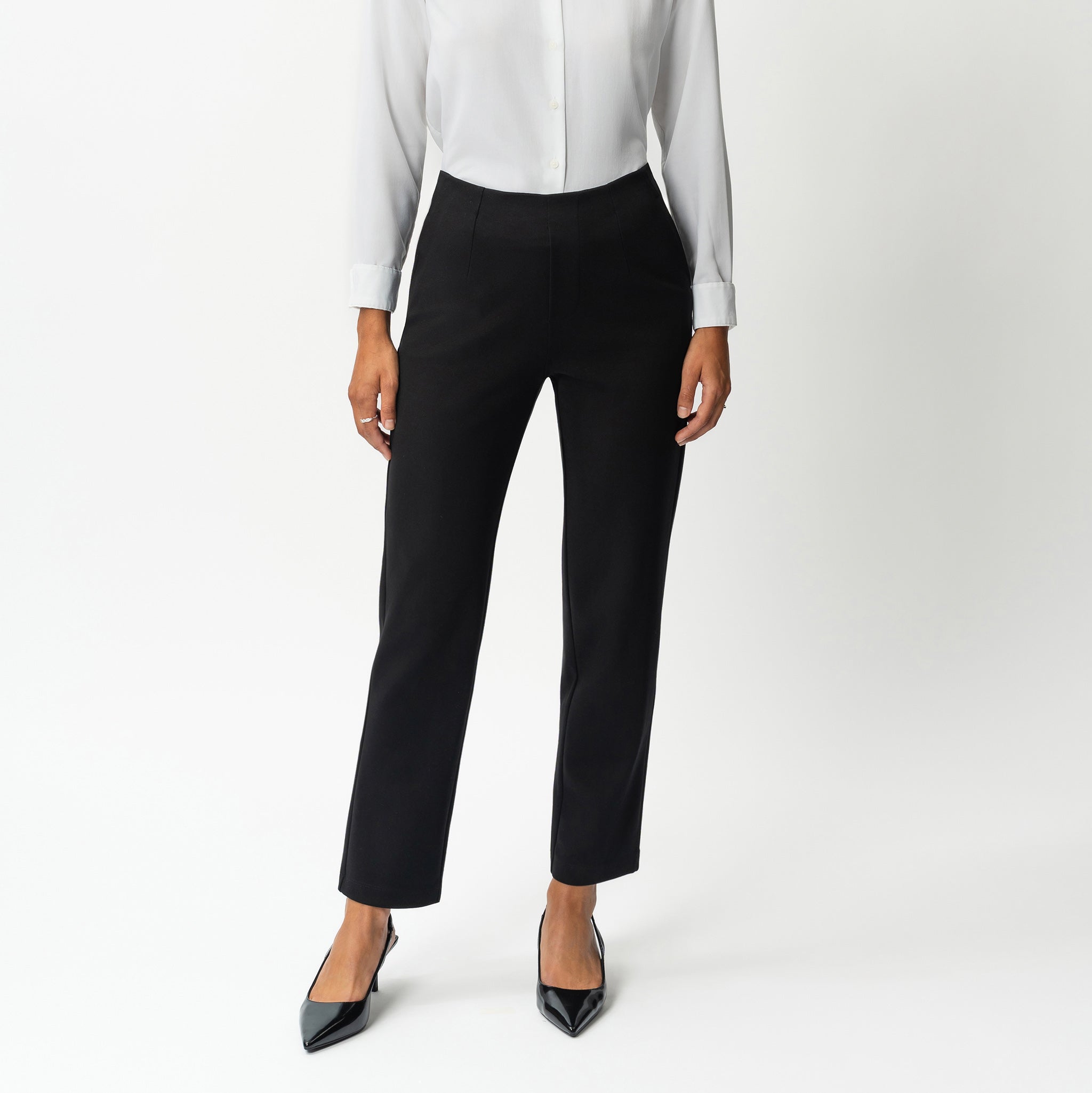 Tailored Ponte Straight Trouser - Ninepine