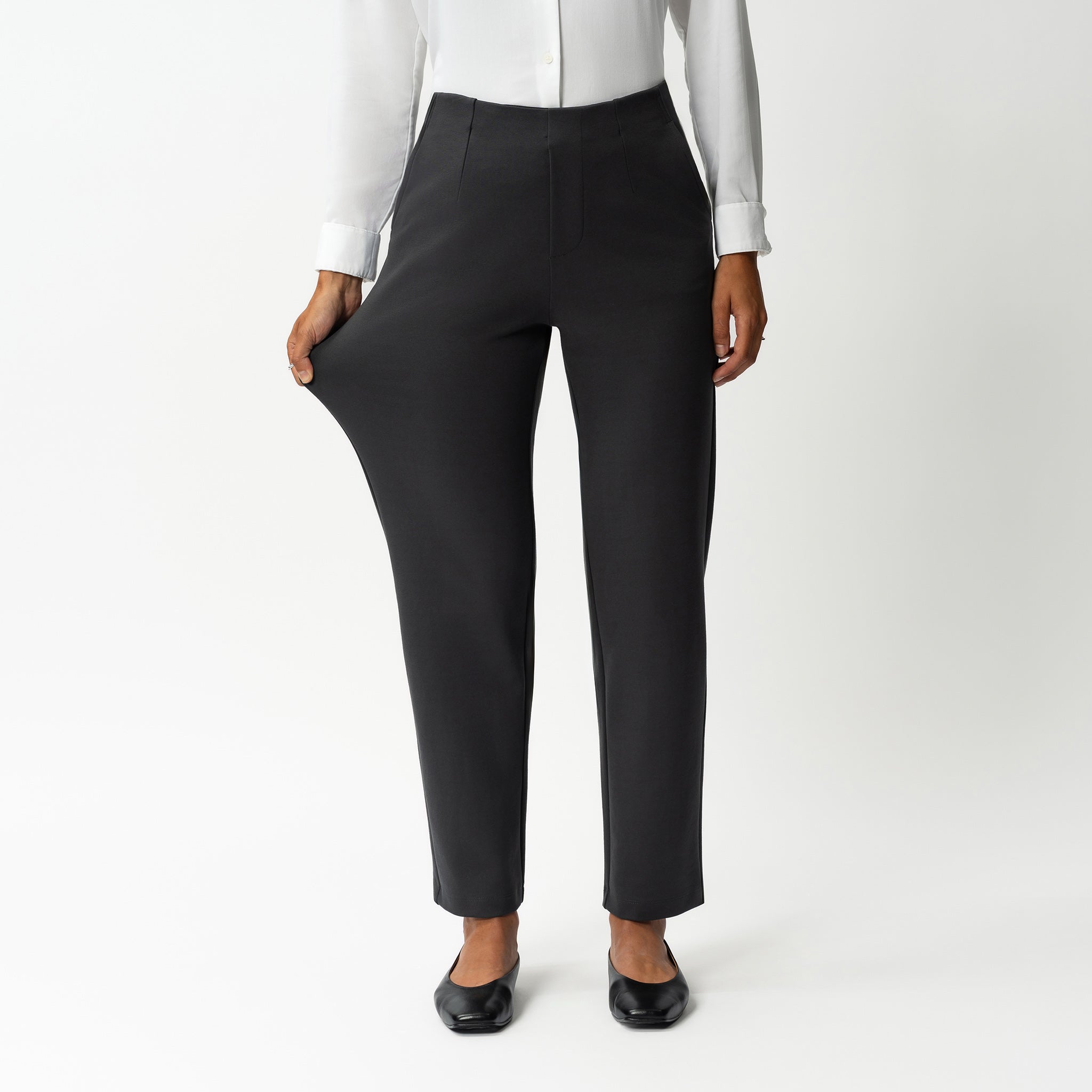 Tailored Ponte Straight Trouser - Ninepine