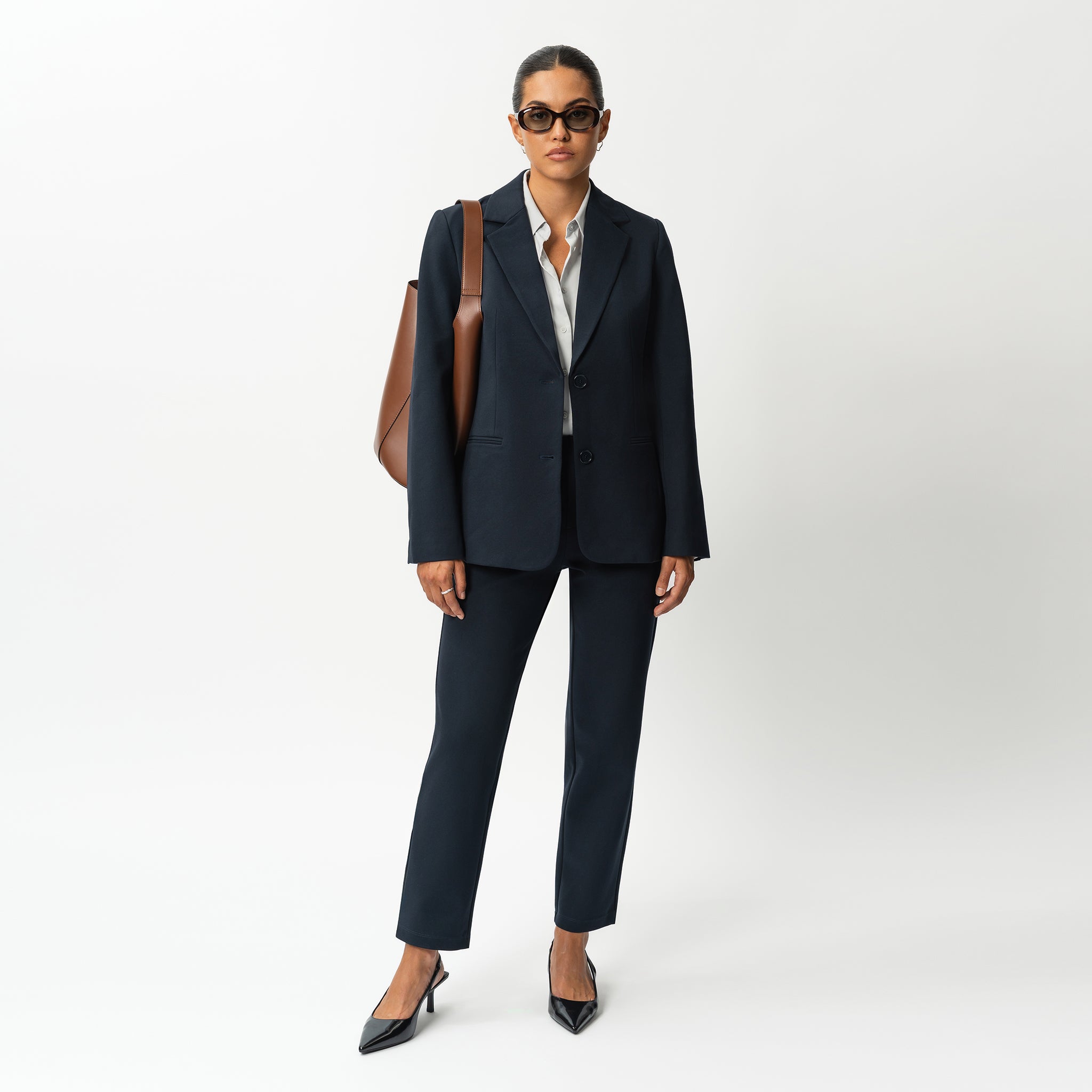 Tailored Ponte Straight Trouser - Ninepine