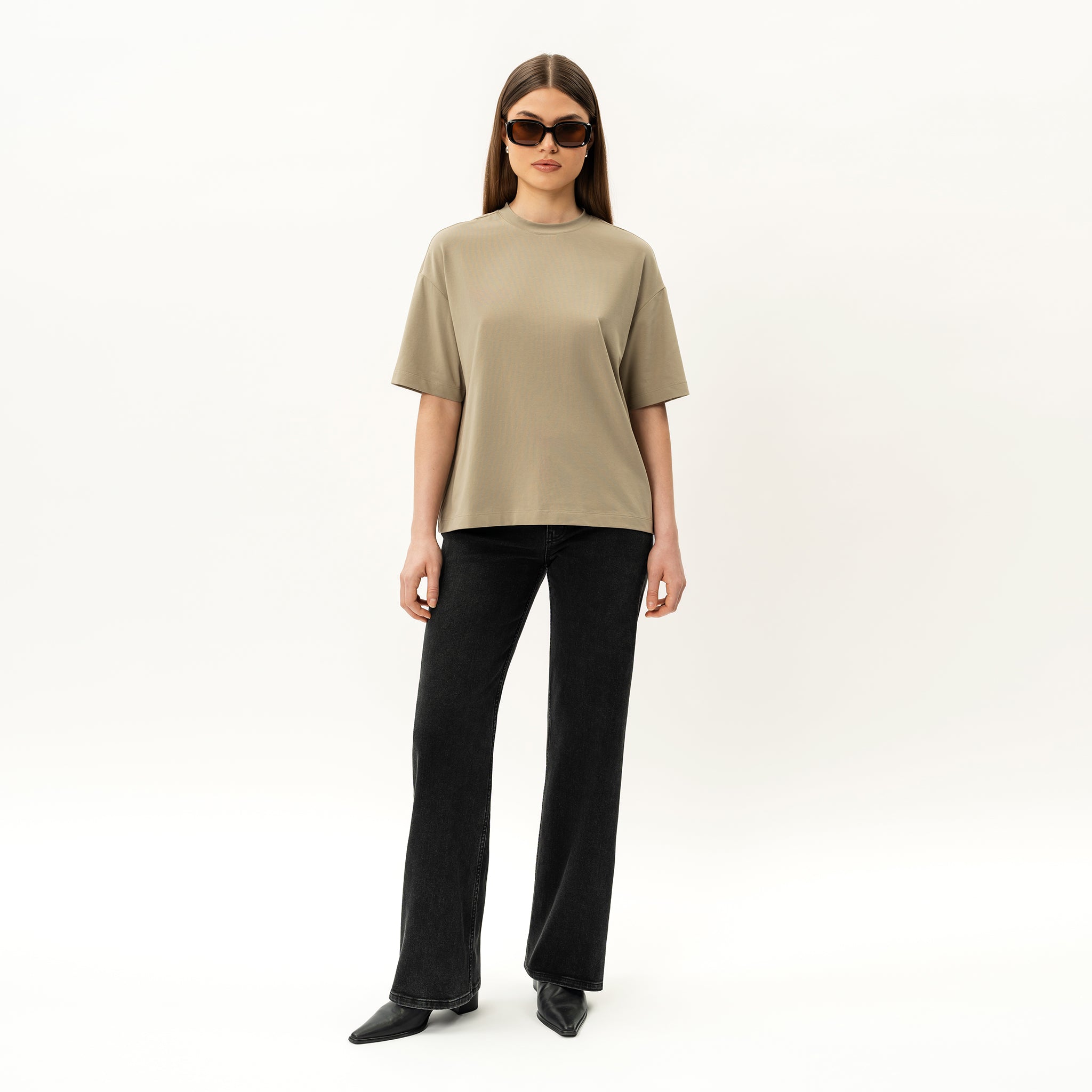 Oversized Boxy Pima T-shirt - Ninepine