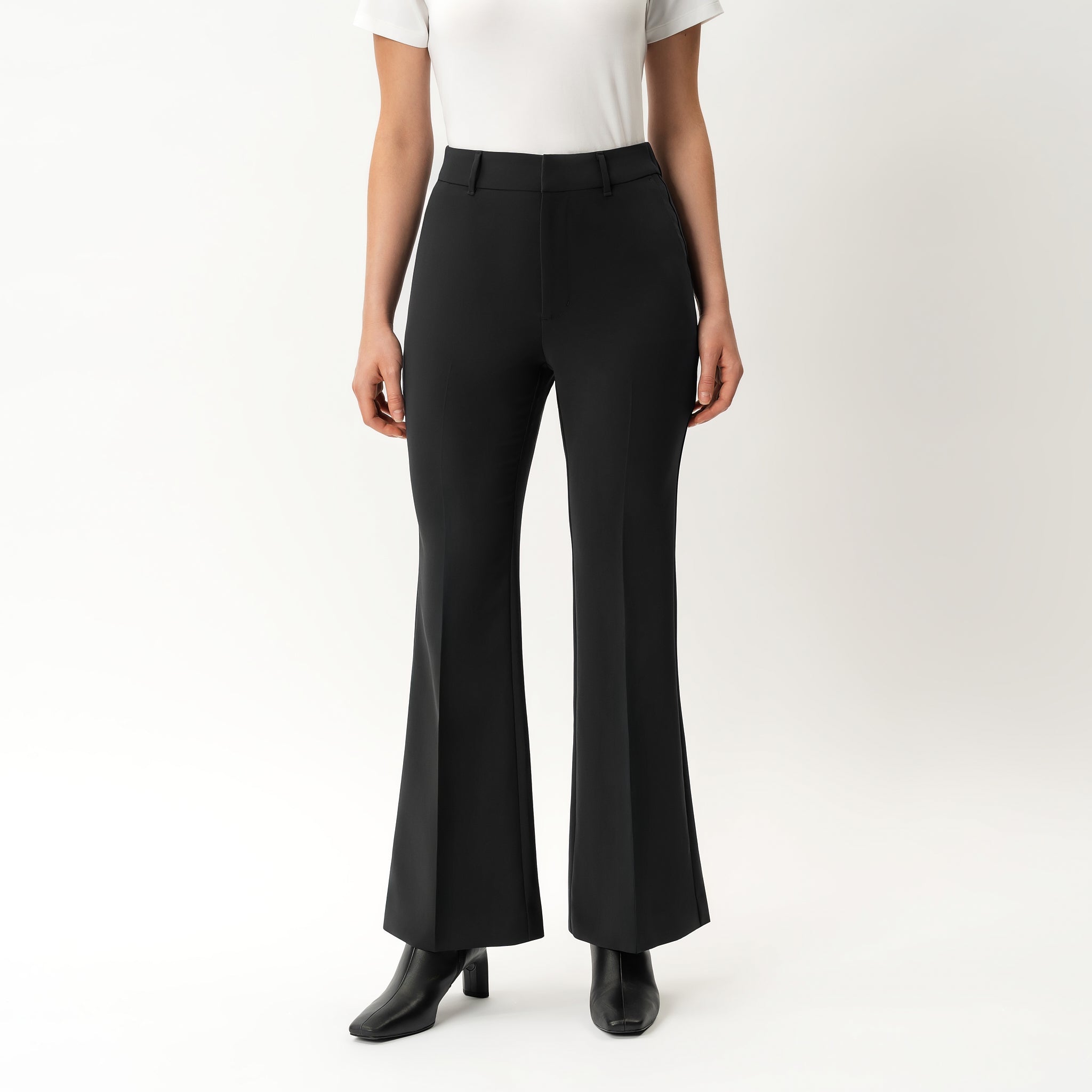 Crepe Bootcut Trouser - Ninepine