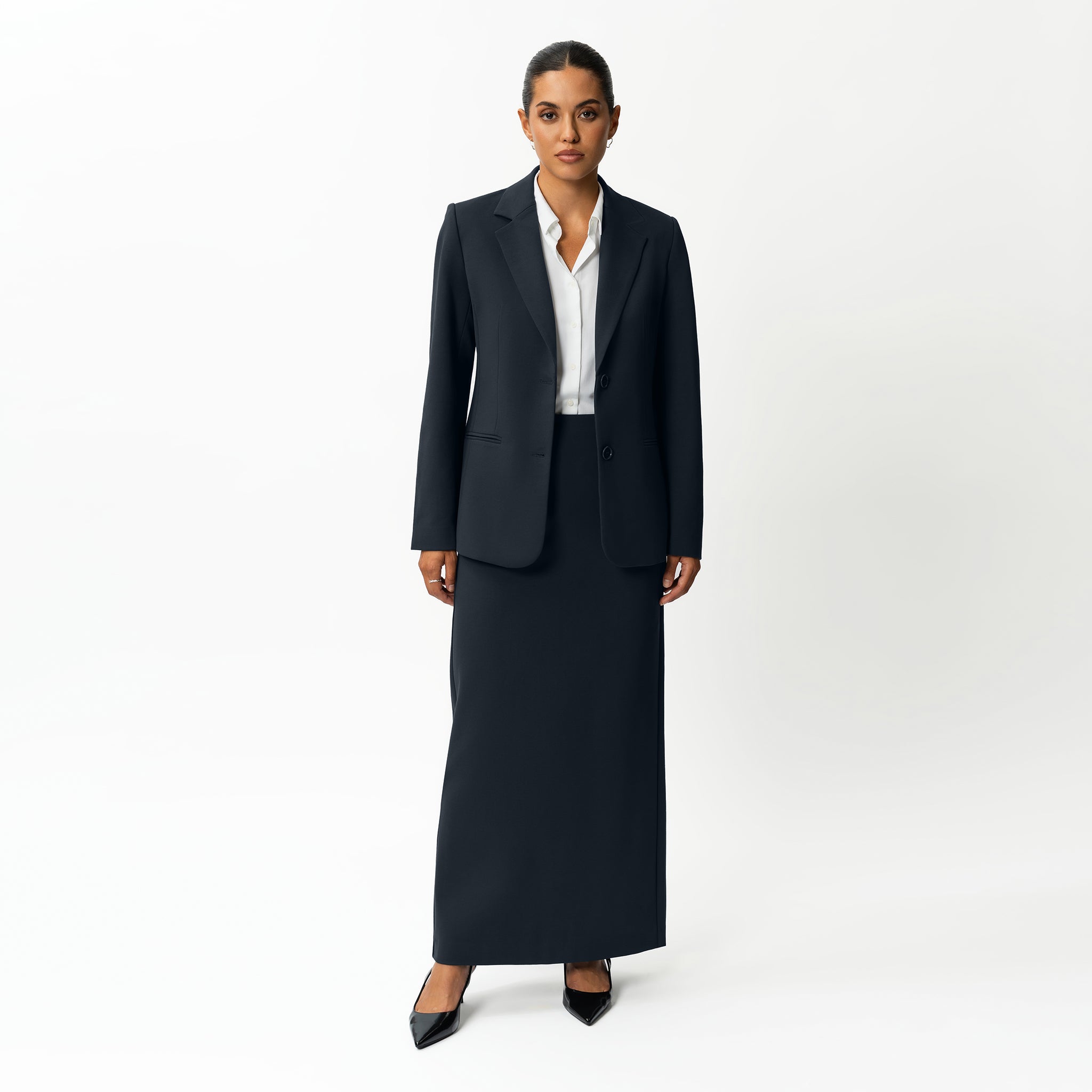 Tailored Ponte Maxi Skirt - Ninepine