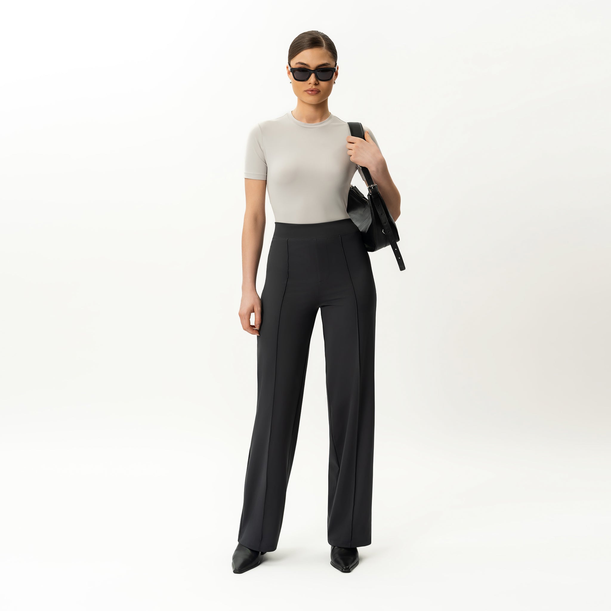 Asana Relaxed Front Crease Pant - Ninepine