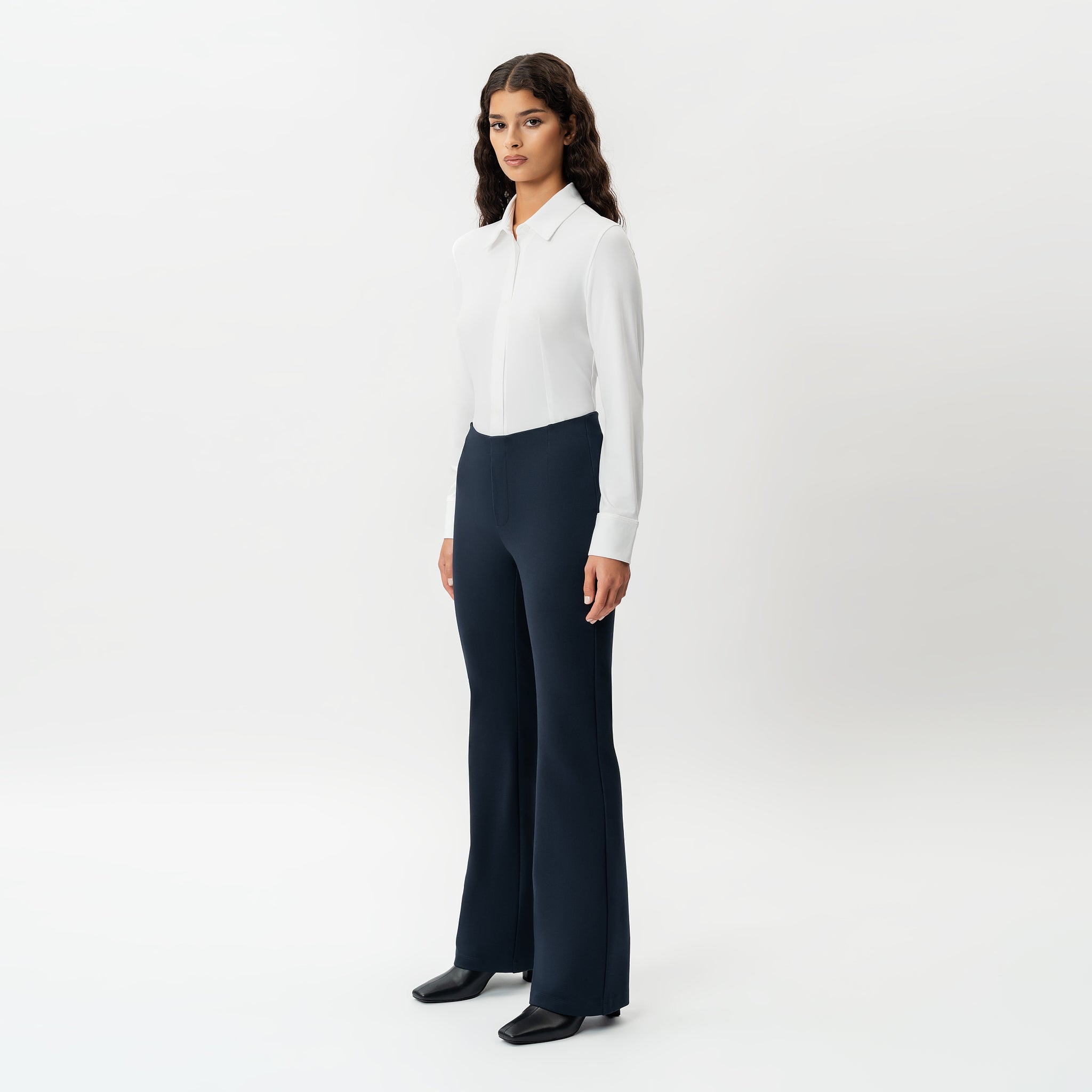 Tailored Ponte Bootcut Trouser - Ninepine