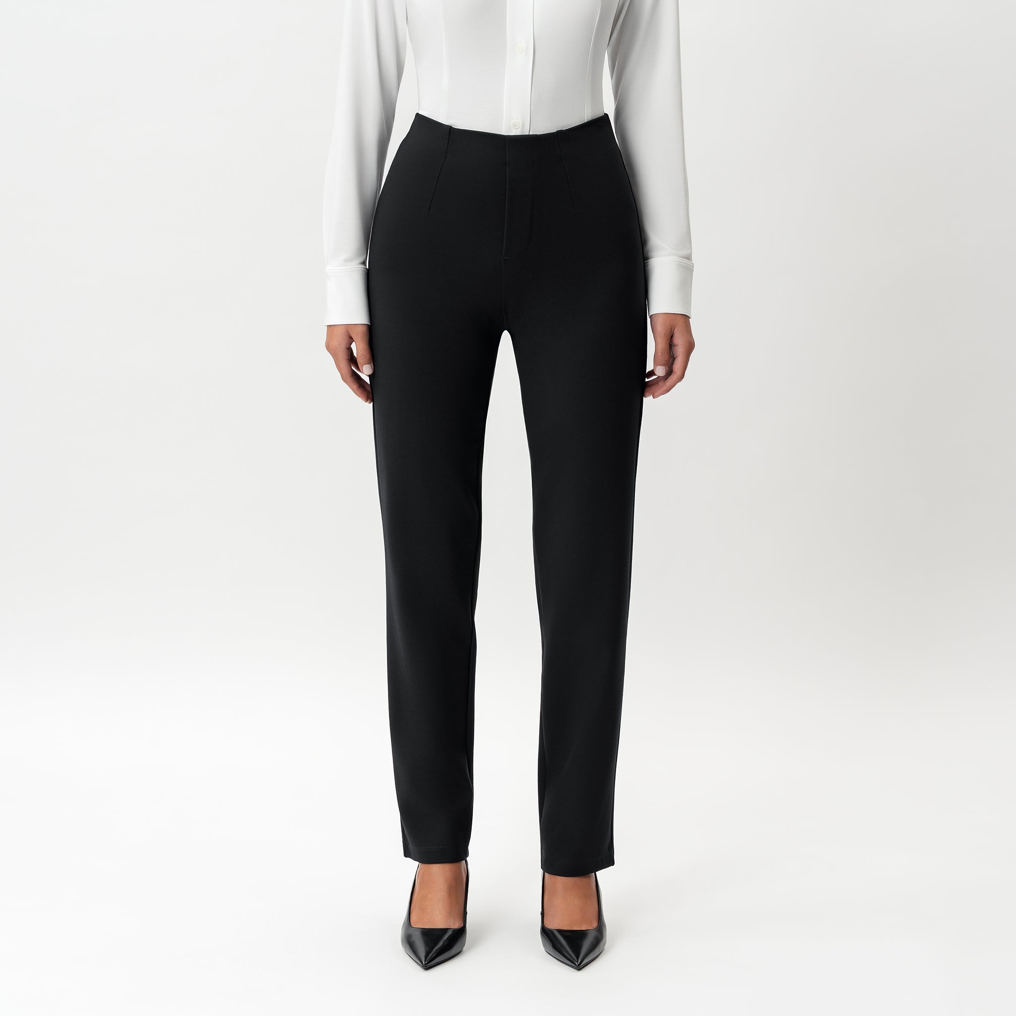 Tailored Ponte Straight Trouser - Ninepine