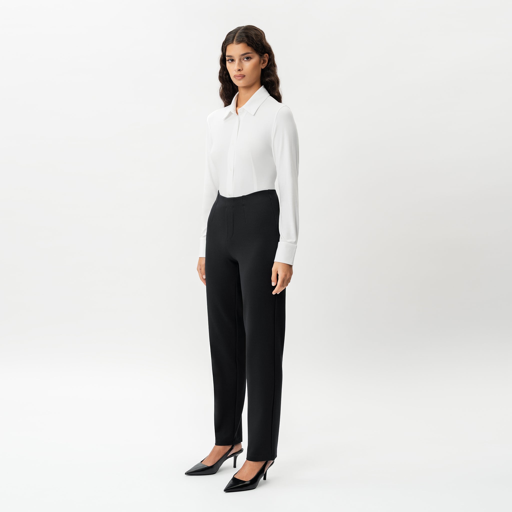 Tailored Ponte Straight Trouser - Ninepine