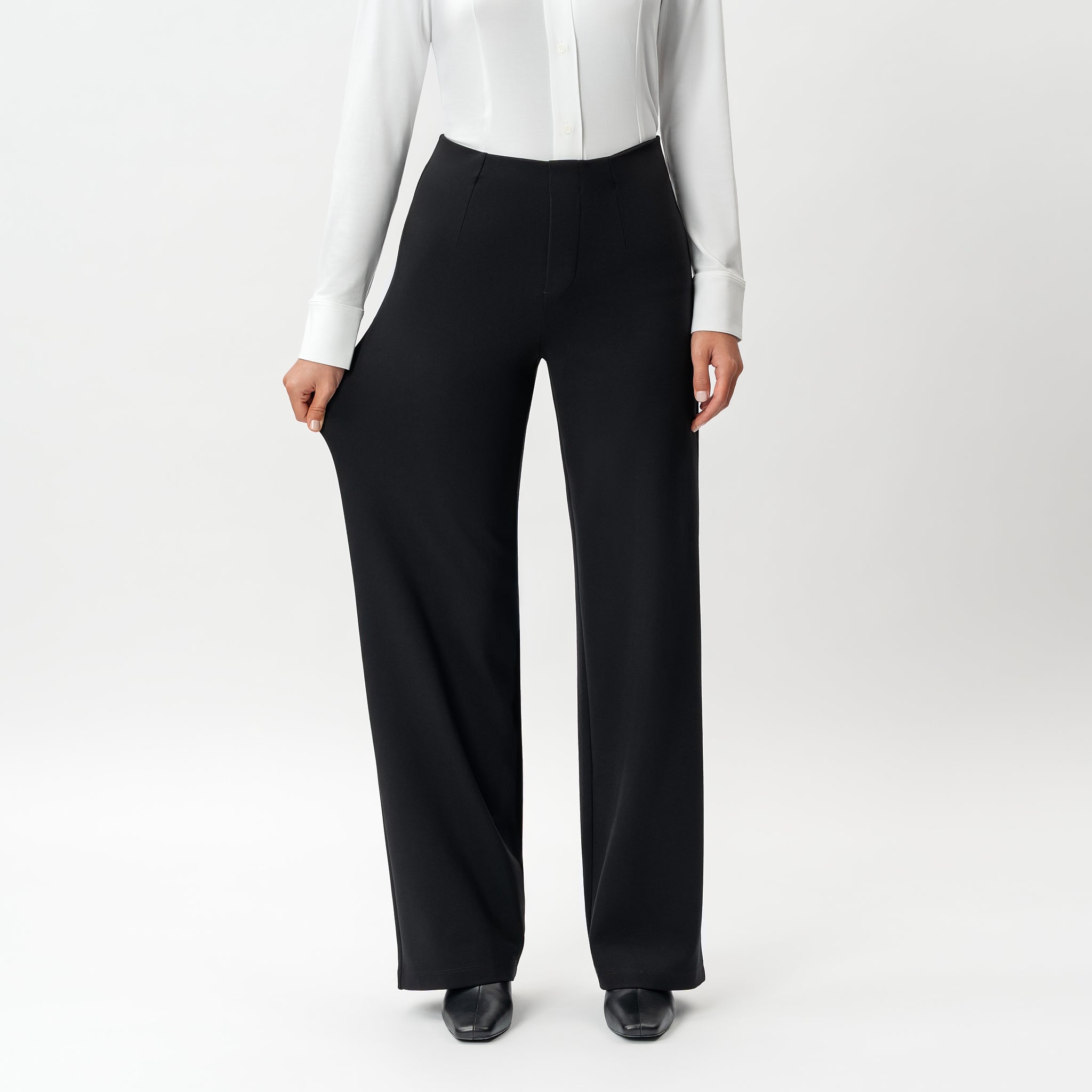 Tailored Ponte Relaxed Trouser - Ninepine