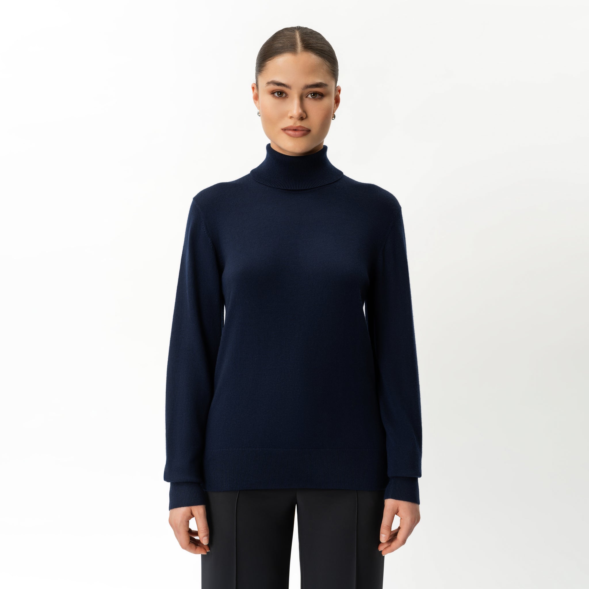 Merino Wool Relaxed Turtleneck - Ninepine