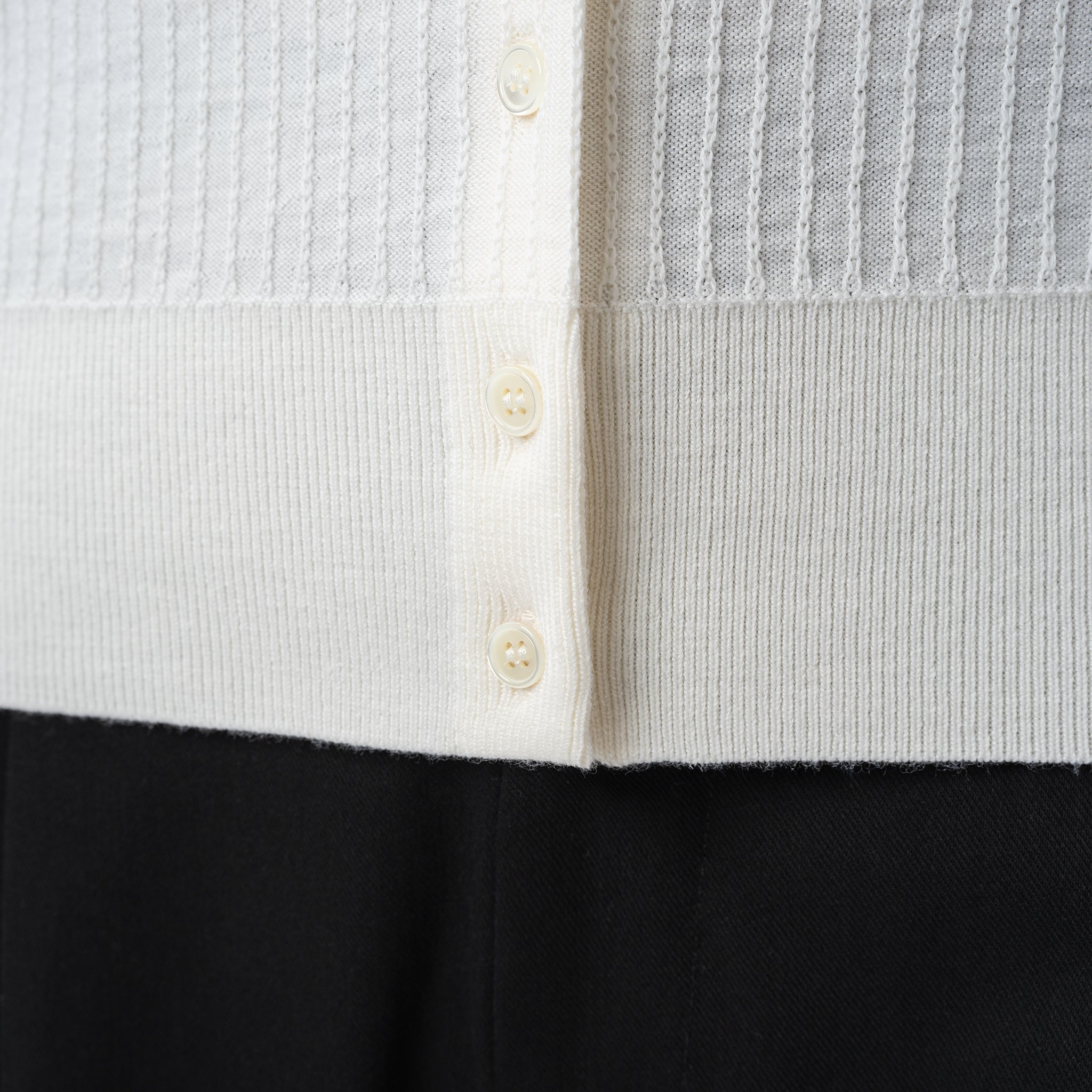 Merino Cardigan - Off-white - Ninepine